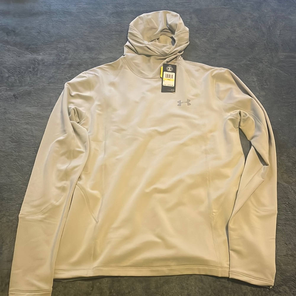 NWT Grey Under Armour Winter Running Hoodie/Fleece Sz Medium